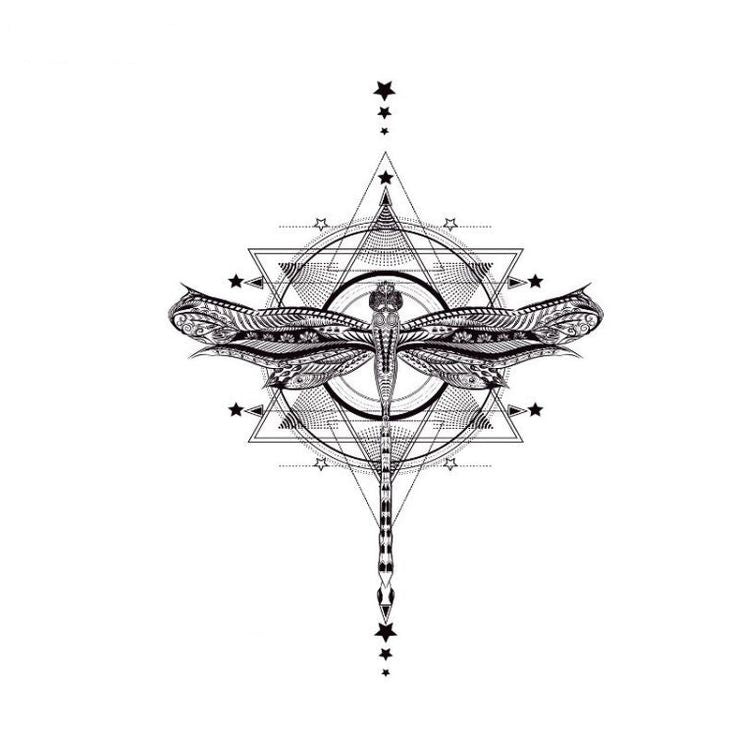 Dragonfly Star Tattoo