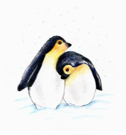 សាក់រូប Penguins ពីរ